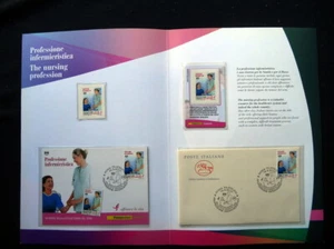 2010 Italy NURSING PROFESSION official folder card stamps cover FDC - Picture 1 of 3