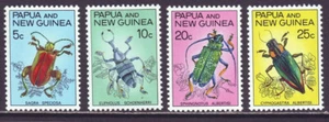 Papua New Guinea 1967 SC 237-240 MNH Set Beetles - Picture 1 of 3