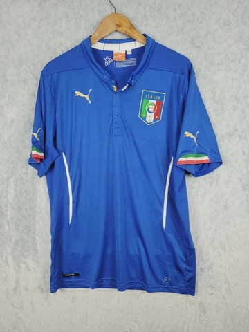 Puma FIGC Italy Jersey Size XL Blue Style 744288 Stretch Cover