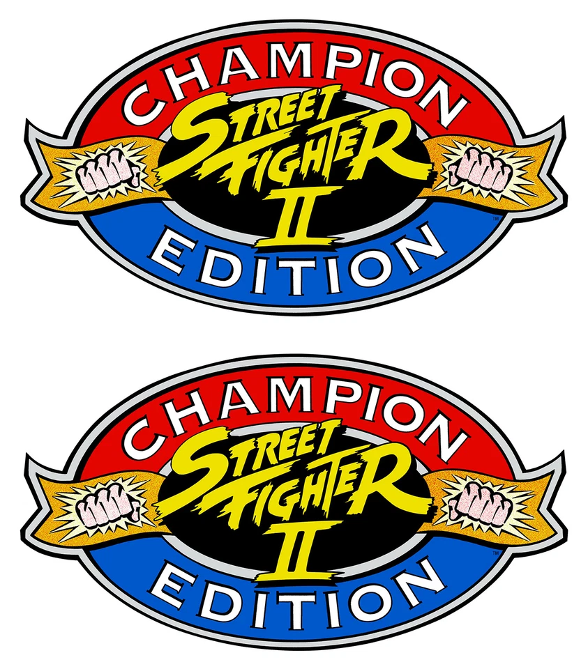 Street Fighter 2 Champion Edition Arcade Side Art Cabinet Graphic Stickers - Image 1 of 1