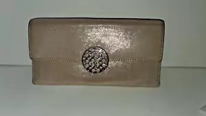 Pre Owned Coach Lurex Alexandra Wallet Beige - Picture 1 of 6