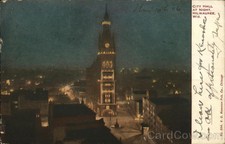 1906 Milwaukee,WI City Hall at Night Wisconsin V.O. Hammon Pub. Co. Postcard