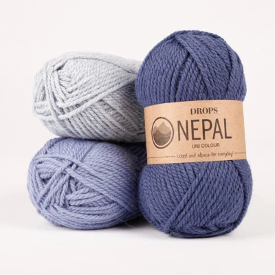 Drops NEPAL 35% Alpaca 65% Wool Worsted Yarn 40+ colors Fast delivery - Image 1 of 4