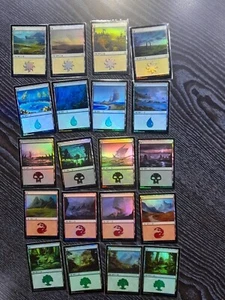 (Foil) [NM] MTG Korean, Dominaria, 1 x Basic lands Each One - Picture 1 of 2
