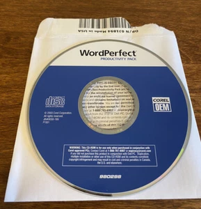 2003 Corel WordPerfect Productivity Pack PC CD ROM OEM Windows Word Perfect - Picture 1 of 4