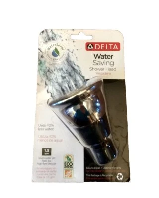 Delta #75153 Water Saving Shower Head Chrome 1.5 GPM 40% Less Water No Clog NEW - Image 1 of 4