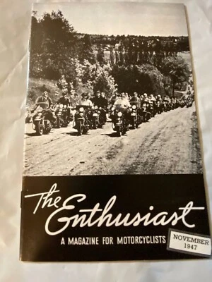 Harley Enthusiast Nov 1947 Modelo Introducción Para 1948 Modelos Panhead UL WL Servi Foto 1 de 4