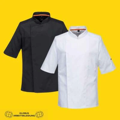 Kochjacke Bäckerjacke Kochbekleidung C738 Portwest schwarz/weiß (Gr.S-XXXL)