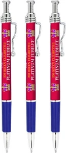 3X Platinum Jubilee 2022 Commemorative Ballpoint Pens Queen Elizabeth II - Picture 1 of 2