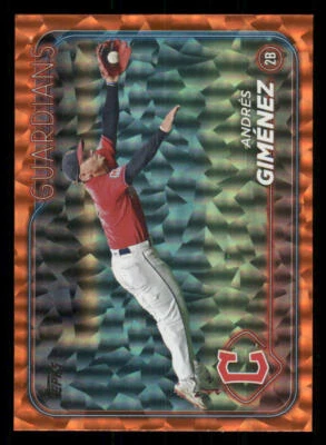 2024 Topps Orange Crackle Foil Board #289 Andres Gimenez /299 - Image 1 of 2