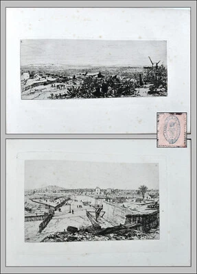 SOUVENIRS du SIÈGE de PARIS - Maxime LALANNE (Suite de 12 Eaux-Fortes) - Photo 1/4