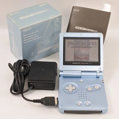 Gameboy Advance SP Console PEARL BLUE Boxed AGS-001 Nintendo XJF10266426 gba - Image 1 of 4