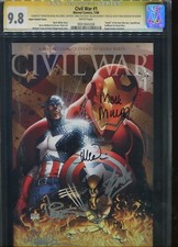 Civil War #1 Aspen Variant CGC Graded 9.8 SS Stan Lee+5 Aspen Variant Cover