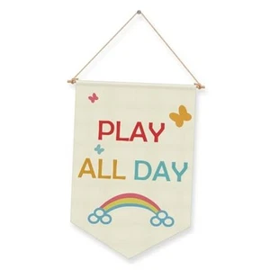 Kids Playroom Decor Sign Hanging Pennant Flag Banner Playroom Wall Decor Gift  - Picture 1 of 8