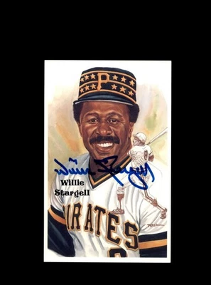 Willie Stargell JSA Coa Signed Perez Steele Postcard Autograph - Image 1 of 3