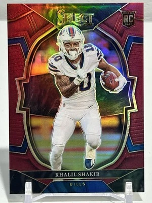 Khalil Shakir 2022 Panini Select Red Prizm Rookie Card  67/149 Bills - Image 1 of 2