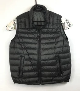 Solaris Packable Duck Down Vest Large Lightweight Puffer Sleeveless Jacket Black - Picture 1 of 7