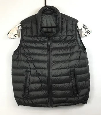 Solaris Packable Duck Down Vest Large Lightweight Puffer Sleeveless Jacket Black - Image 1 of 4