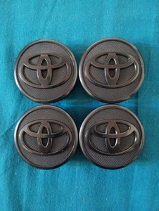 for Toyota Center centre Cap set of 4 Outer Diameter 56mm in Black - Picture 1 of 2