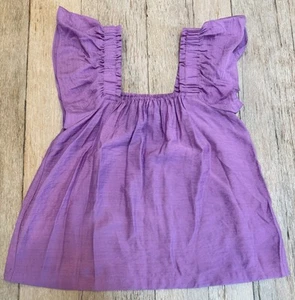 Lilly Pulitzer Caralisa Short Sleeve Blouse Lilac Purple XS Extra Small - Picture 1 of 9