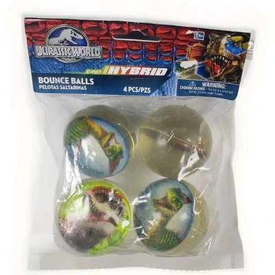 Мир Юрского периода Динозавр День Рождения Отскок Мячи Вечеринки Предпочтения 4 упаковки Новые - Изображение 1 из 4