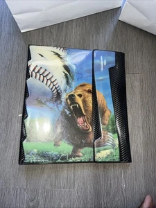 Mead No Rules Grizzly Bear Baseball Attack 3 Ring Binder - Picture 1 of 11