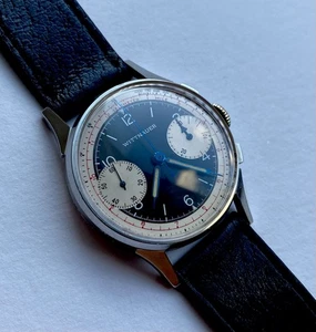 Vintage Baby Longines Wittnauer Valjoux 22/13w Säulenrad Chronograph "Panda" - Bild 1 von 18