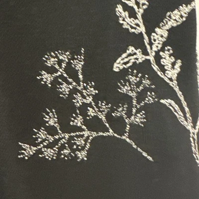 Vestido BCBG Maxazria Talla S De Colección Y2K Negro Con Flores Plateadas Sujetador Acolchado Incorporado Foto 1 de 4