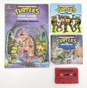 VTG TMNT Media Lot  First Battle & Final Battle w/ Cassette  Code Name Chameleon - Picture 1 of 8