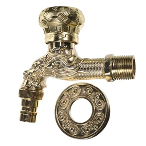  Rubinetto acqua esterno: rubinetto in metallo da parete - rubinetto rubinetto acqua patio rustico - Foto 1 di 12