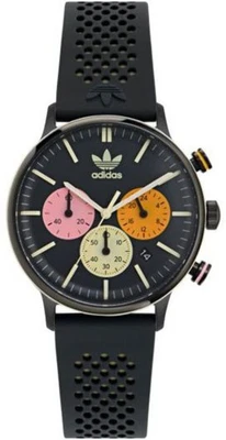 Reloj Adidas AOSY24084 Code One para hombre cronógrafo correa de silicona negro 40 mm Foto 1 de 2