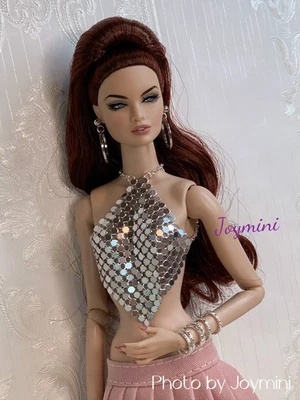 Handmade Bling Top For 11.5'' Fashion Doll Nuface Fashion Royalty Poppy Parker - Image 1 of 4