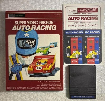 Super Video Arcade Auto Racing CIB COMPLETE IN BOX- TELE-GAMES (INTELLIVISION) - Image 1 of 4
