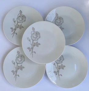 Set of 5 Rosenthal 6" CLASSIC ROSE Continental Bread Plates Cozy Cottage Core - Picture 1 of 4