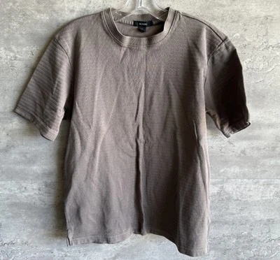 Camiseta de Colección Años 90 Alfani Marrón Tejida Texturizada 100% Algodón Cuello Redondo Talla M Foto 1 de 4