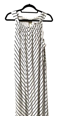 Chico's black and white striped maxi sundress, size 3 (14/16) - Image 1 of 4