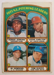 1972 Topps #93 - 1971 NL Pitching Leaders: Jenkins, Carlton, Seaver, Downing - Picture 1 of 2