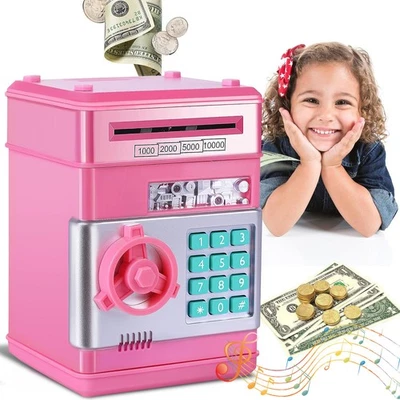Elektronischer Geldautomat Spardose für Kinder Euro Münzen ATM Sparschwein Bank - Bild 1 von 4