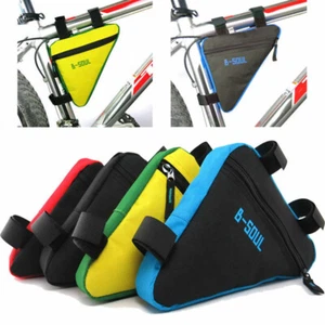 Waterproof Bicycle Triangle Saddle Bag Cycling Bike Front Tube Frame Phone Pouch - Picture 1 of 20