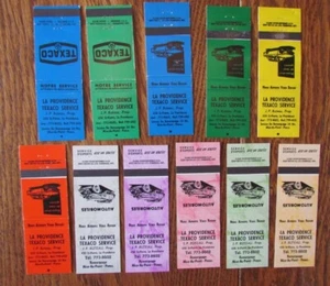 TEXACO GAS STATION MATCHBOOKS: LA PROVIDENCE, QUEBEC (11 DIFFERENT) J BUTEAU F24 - Picture 1 of 1