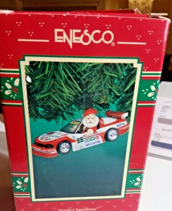 ADORNO SPEEDWAY 1995 Enesco Treasury Navidad coche de carreras como nuevo en caja - Imagen 1 de 3
