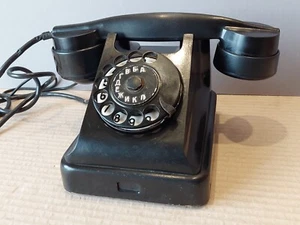 Sowjetisches schwarzes Bakelit Drehtelefon VEF. UdSSR Original. №33. Vintage Telefon. - Bild 1 von 23