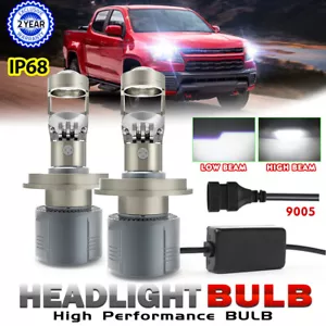 2X 200W H4 40000LM Mini Bi-LED Proyector Lente Hi-Lo Beam Bombilla Faro Retrofit - Imagen 1 de 16