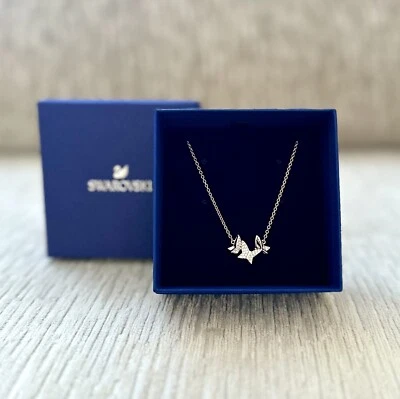 Collar Swarovski Lilia Mariposa Blanco Chapado en Oro Rosa NUEVO AUTÉNTICO EE. UU. Foto 1 de 4