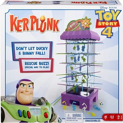 Disney Pixar Toy Story 4 Kerplunk Family Friendly Interactive Party Game Mattel - Image 1 of 4