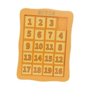 Number Puzzle Game Wooden Number Slide Puzzle for Training Birthday Exercise - Picture 1 of 6