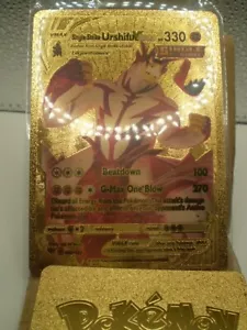 Urshifu VMAX 088/163 HP330 a colpo singolo - Carta Pokemon fan art lamina d'oro - quasi nuova - Foto 1 di 1