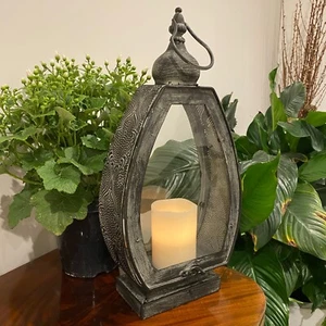 Metal Lantern with Glass - Picture 1 of 2