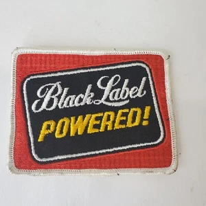 Black Label Powered! Vintage Bier Werbung 4"X3" Aufnäher Patch - Bild 1 von 9