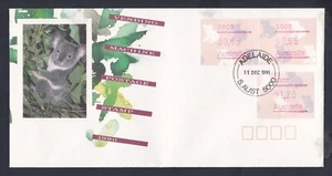 1991 KOALA FRAMA BUTTON SET OF DECIMAL STAMPS SOUVENIR COVER CDS ADELAIDE #A626 - Picture 1 of 1
